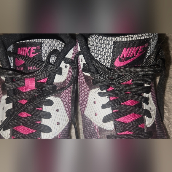 Nike Air Max 90 Jacquard White/Vivid Pink/ Sneakers Men's sz 9.5 Shoes 631750 - Picture 12 of 16